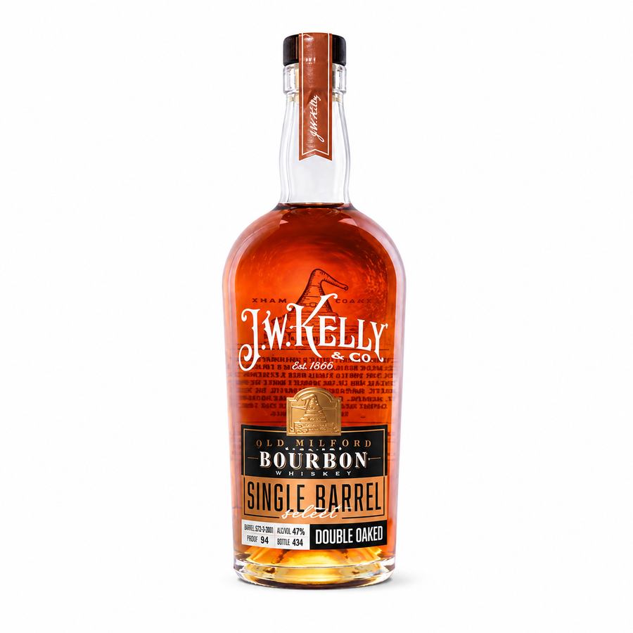 J.W. Kelly Old Milford Double Oaked Single Barrel Bourbon — product image